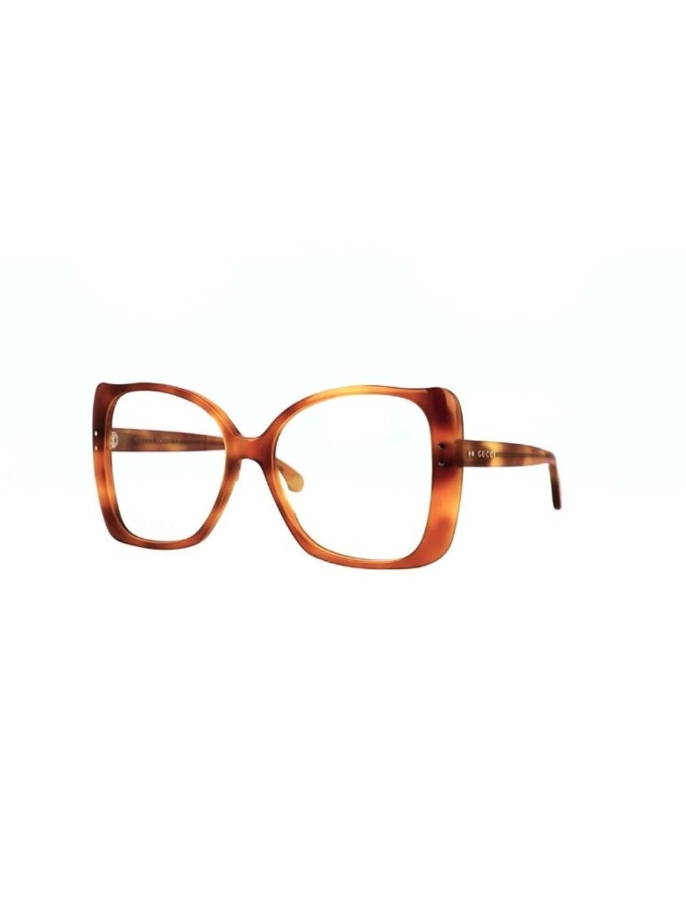 New Gucci Women's Eyeglasses Square Rectangle Injection Frame Blue Blue